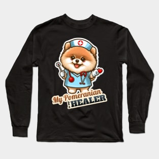Pomeranian Nurse Long Sleeve T-Shirt